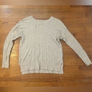 American Eagle Outfitters Distressed Crew Neck Sweater